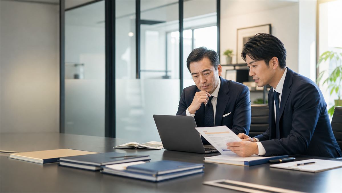 補助金支援会社の買収検討ミーティング