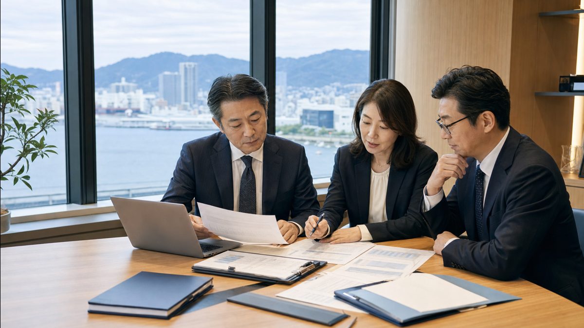 神戸の助成金コンサル会社の会社売却に向けて顧客承継資料を確認する専門家会議