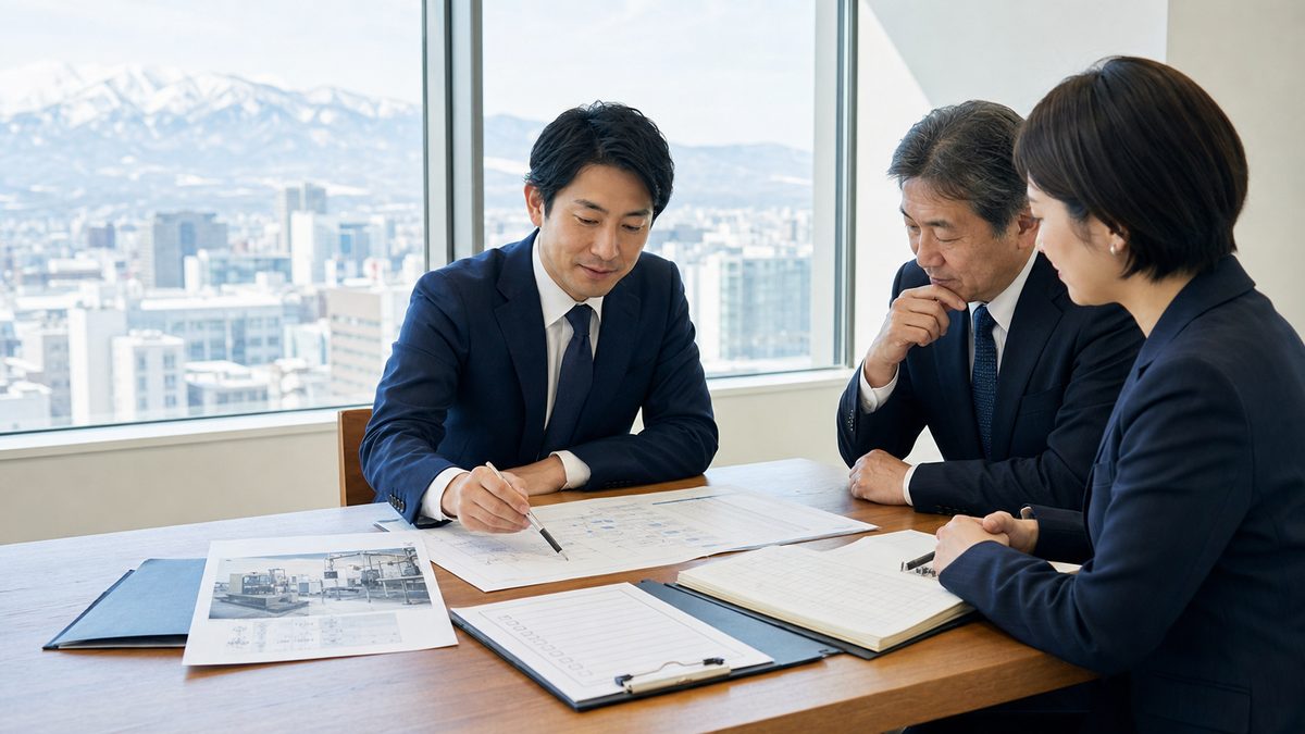 札幌でものづくり補助金支援会社の会社売却と事業承継について資料を確認する専門家
