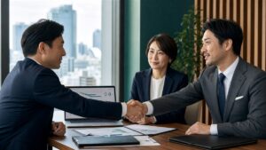補助金支援会社のM&Aでアーンアウト条件を協議する譲渡企業・買い手・専門家